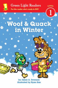 Woof and Quack in winter book cover
