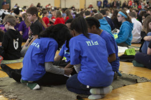 teams writing answers - photo by Tony Lowe