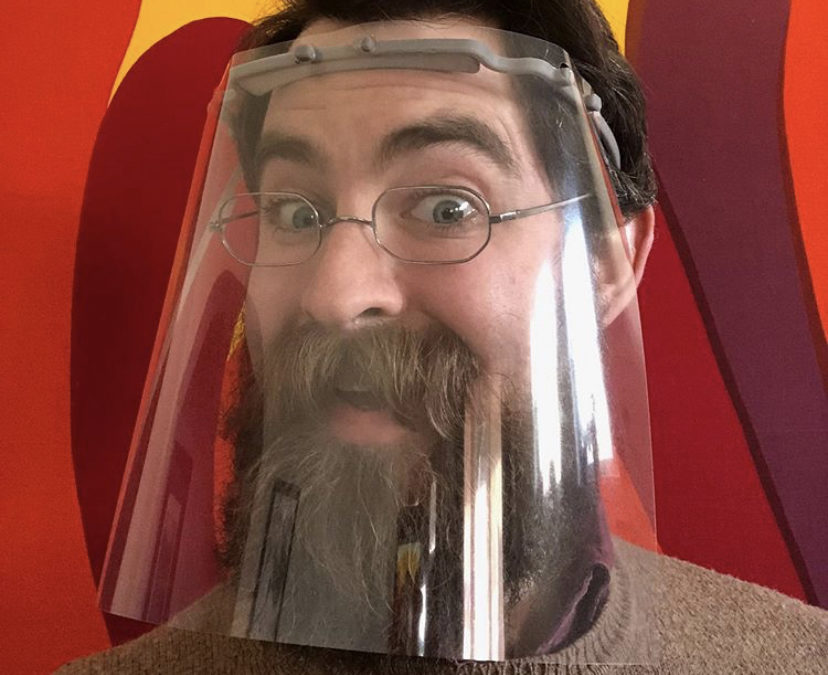 Jeff Jimison models 3D Printed Face Mask for COVID-19