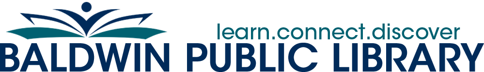 Baldwin Public Library new logo in blue