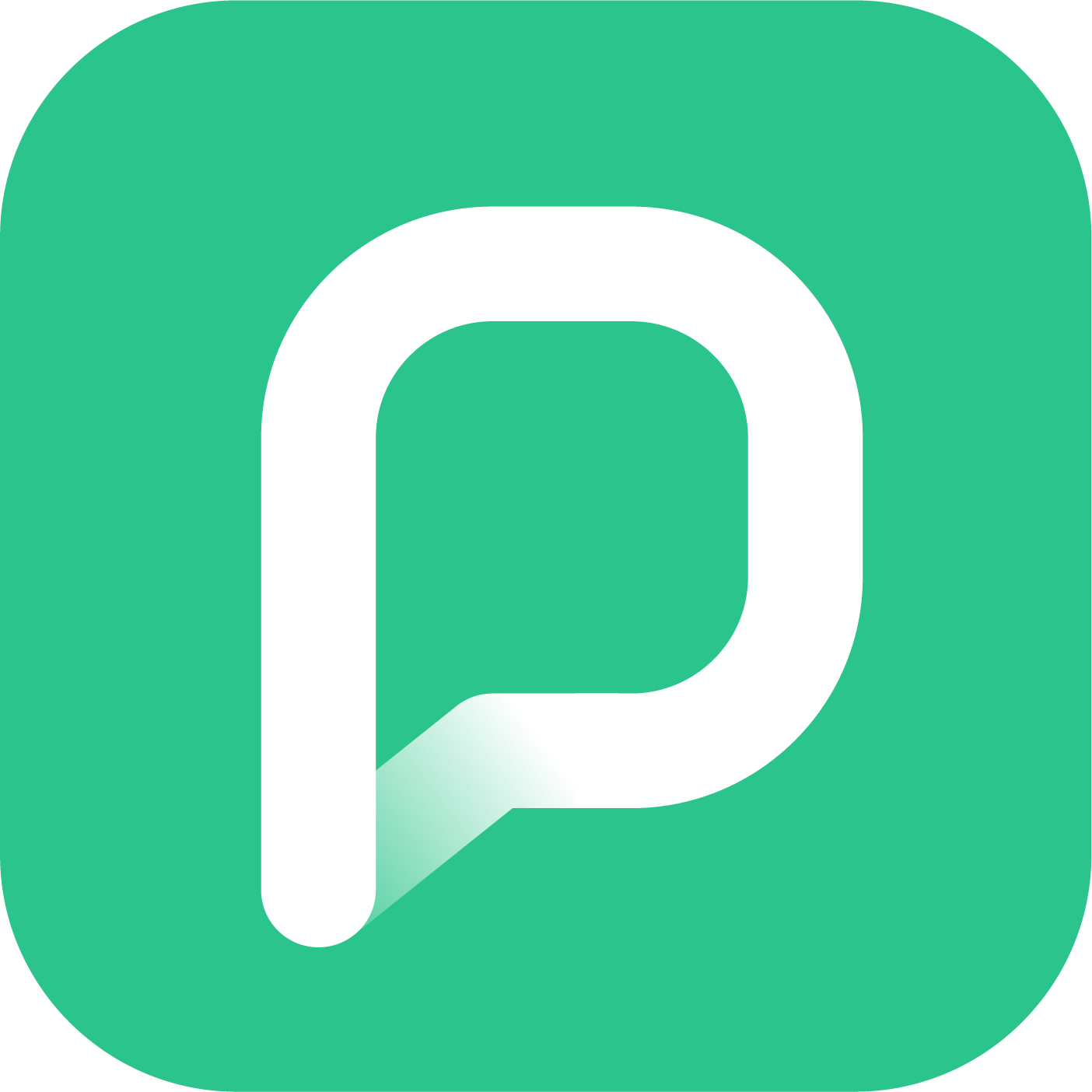 pressreader logo white p on green square