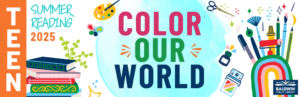 Summer reading 2025 banner for teen program