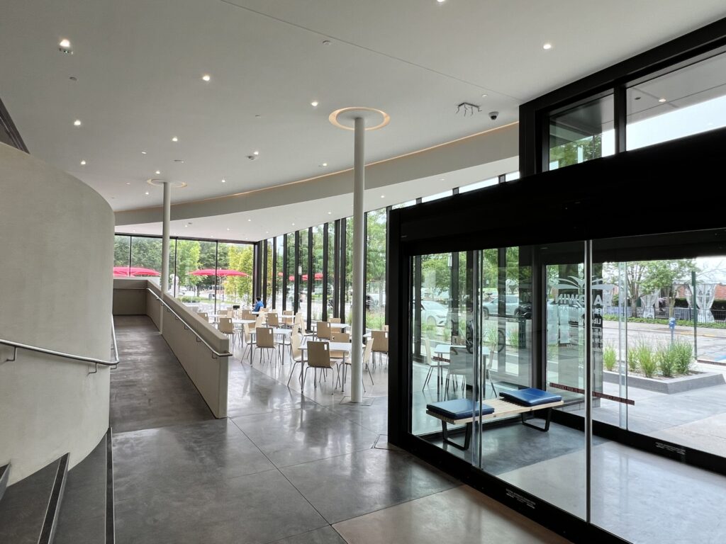 Atrium and library entrance