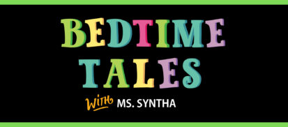 Bedtime Tales story time graphic.