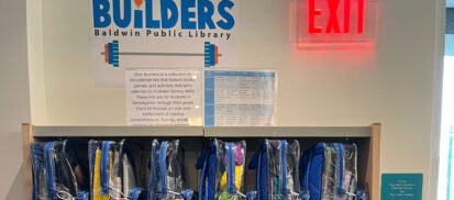 Skill Builders backpacks on a shelf