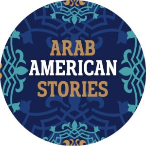 blue turquouse orange damask graphic with centered title text