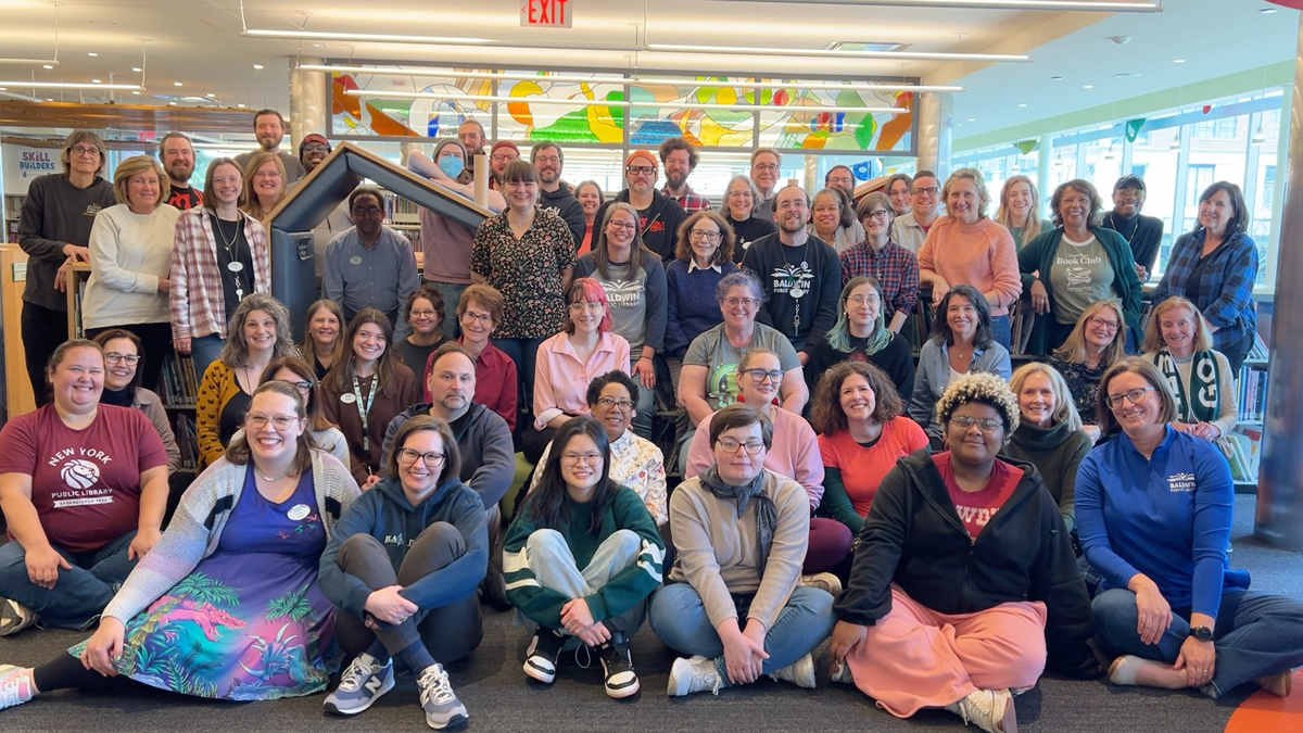 Baldwin Public Library standing in Youth Room